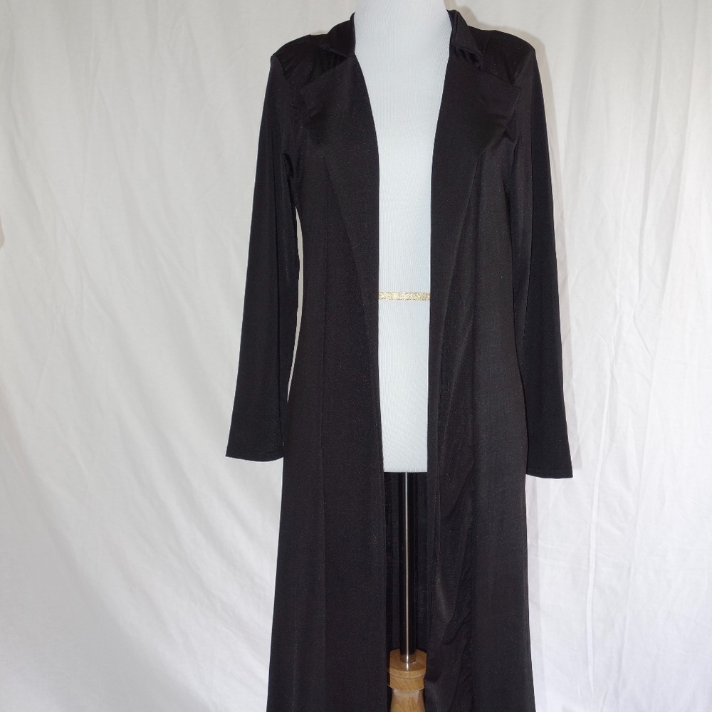 BooHoo Long Black Duster
